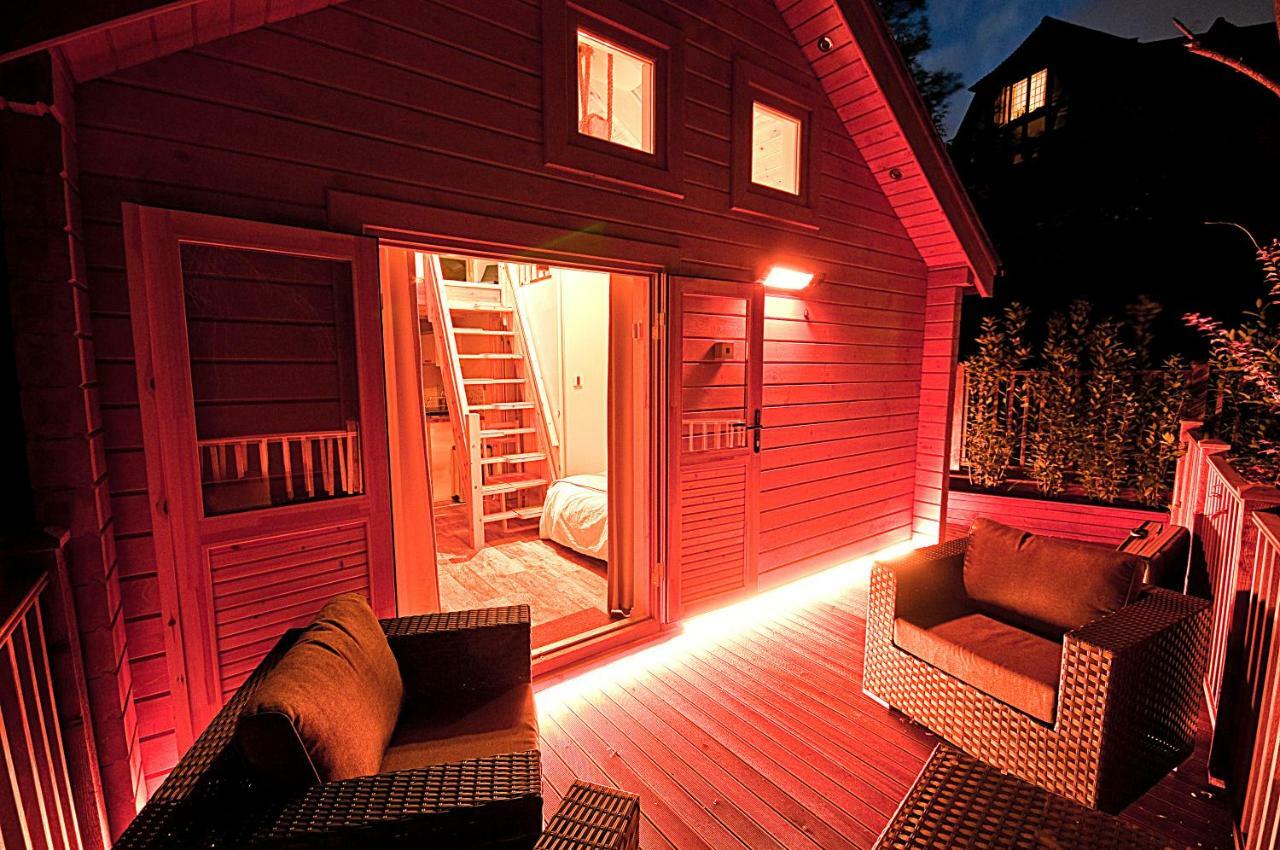 הוילה בורנמות' Alum Chine Log Cabin מראה חיצוני תמונה